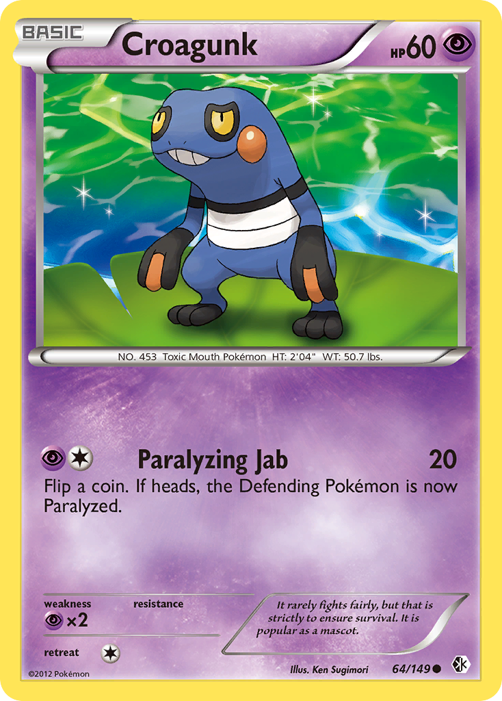 Croagunk – Boundaries Crossed 64/149 Pokémon card