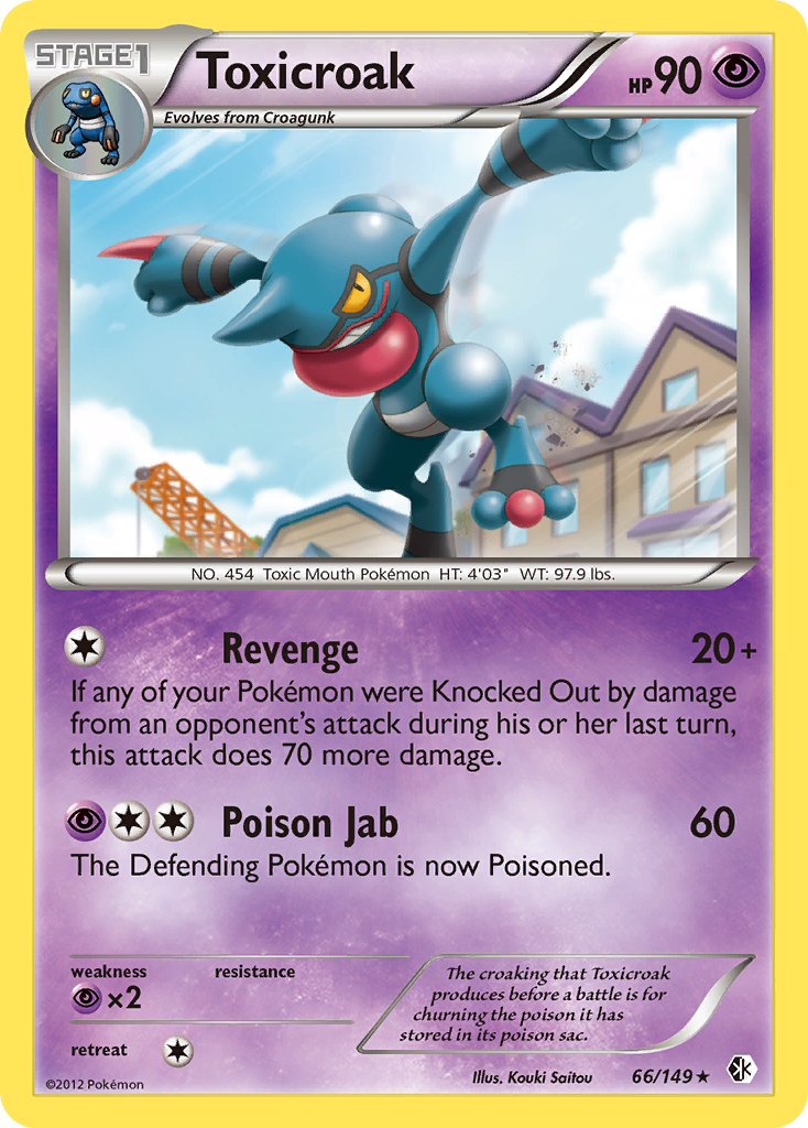 Toxicroak – Boundaries Crossed 66/149 Pokémon card