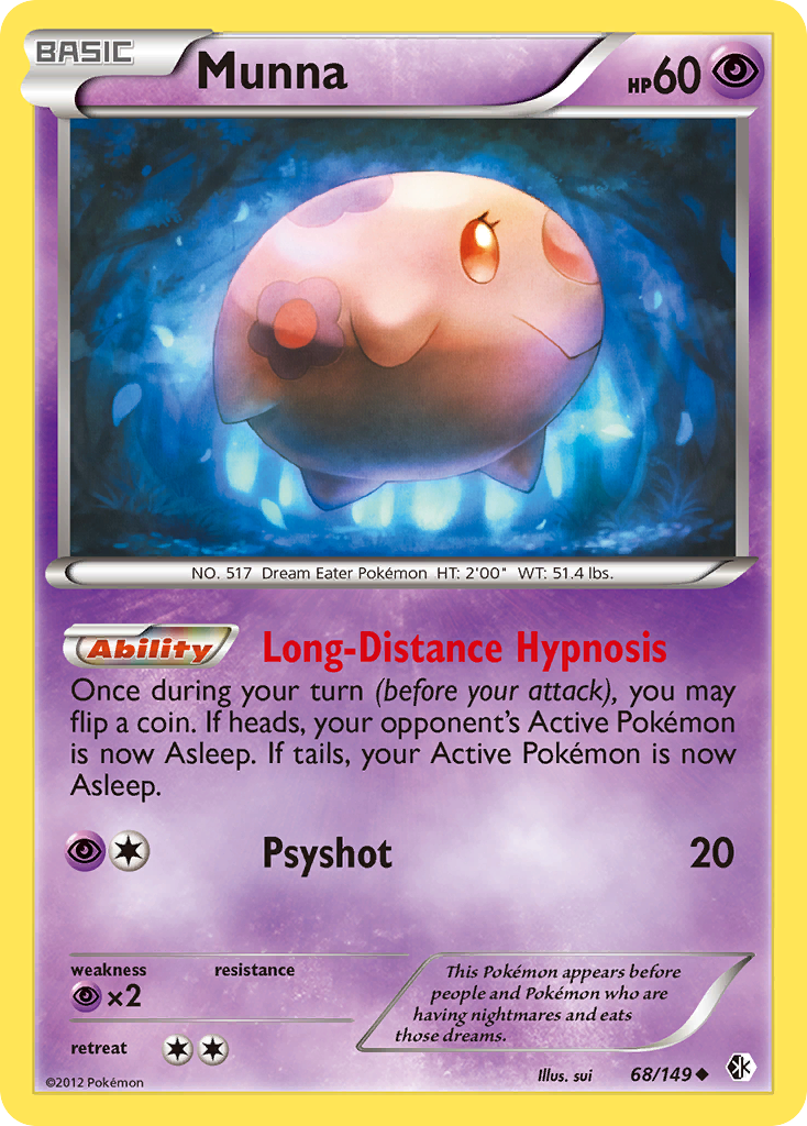 Munna – Boundaries Crossed 68/149 Pokémon card