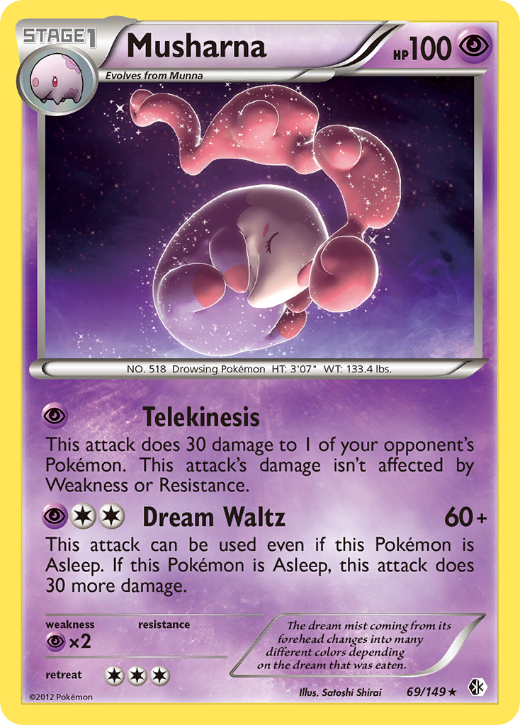 Musharna – Boundaries Crossed 69/149 Pokémon card