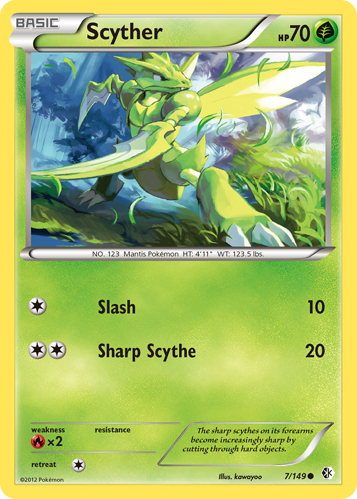 Scyther – Boundaries Crossed 7/149 Pokémon card