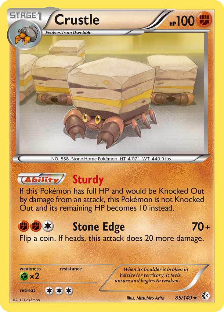 Crustle – Boundaries Crossed 85/149 Pokémon card