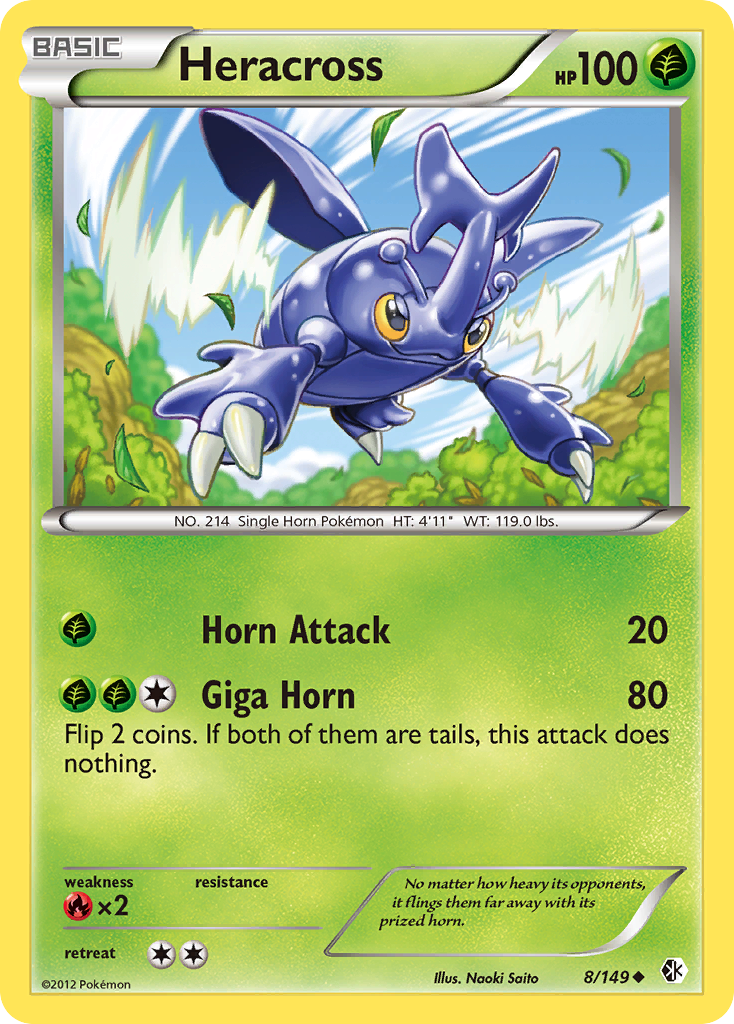 Heracross – Boundaries Crossed 8/149 Pokémon card