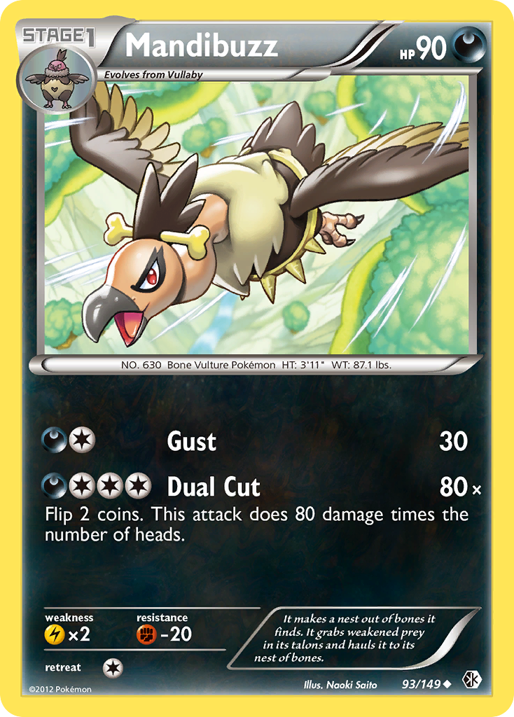 Mandibuzz – Boundaries Crossed 93/149 Pokémon card