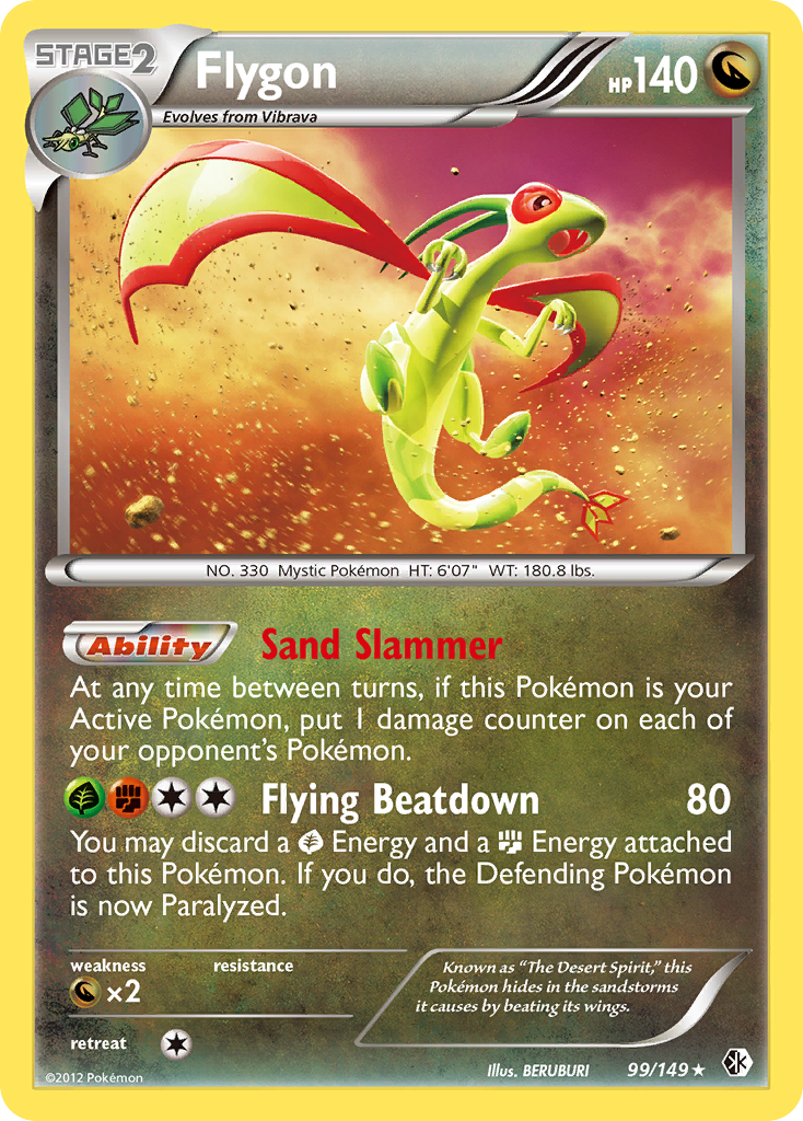 Flygon – Boundaries Crossed 99/149 Pokémon card