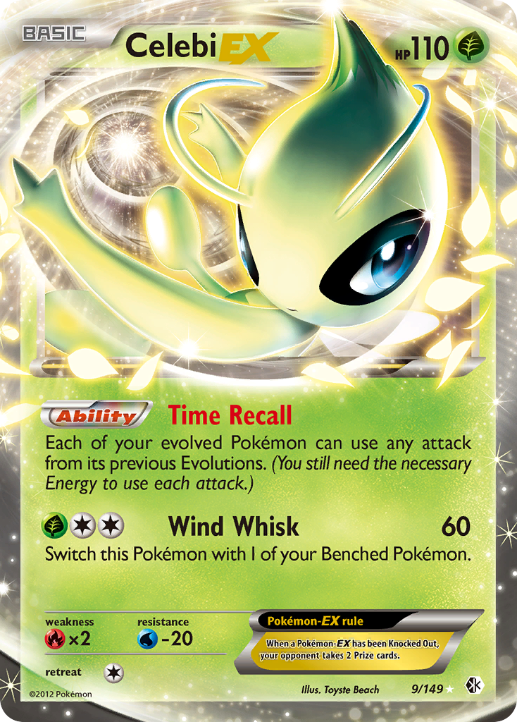 Celebi-EX – Boundaries Crossed 9/149 Pokémon card
