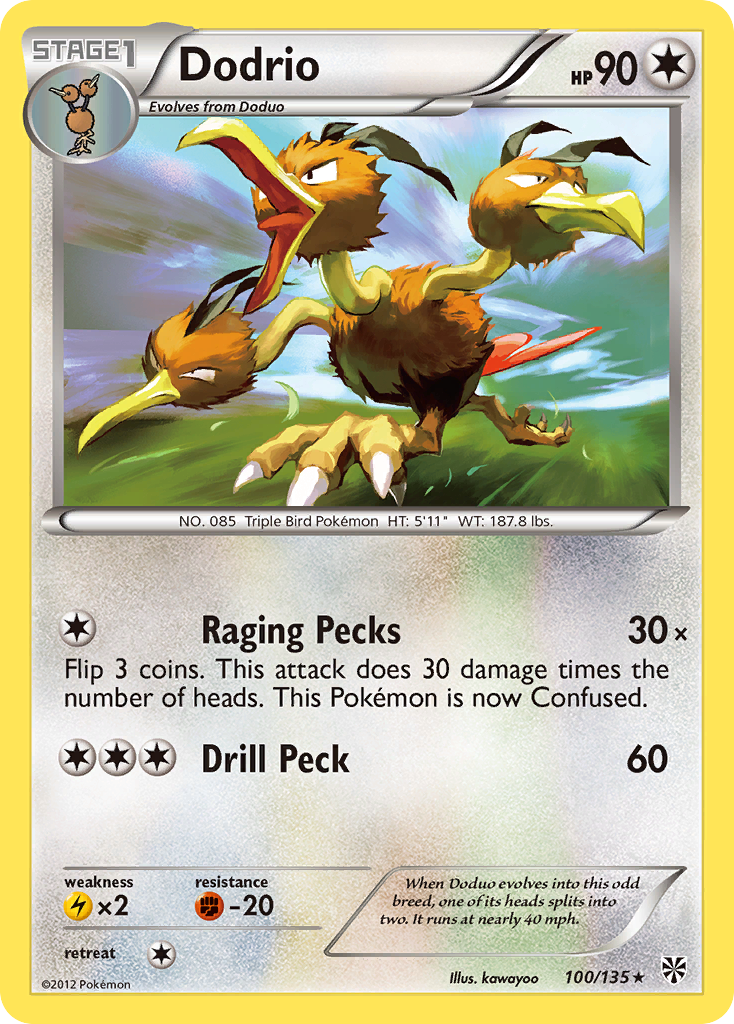Dodrio – Plasma Storm 100/135 Pokémon card