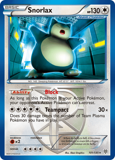 Snorlax - Plasma Storm 101