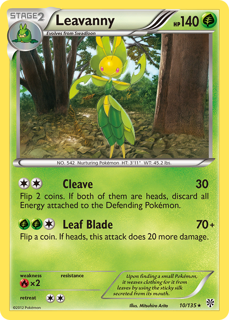 Leavanny – Plasma Storm 10/135 Pokémon card