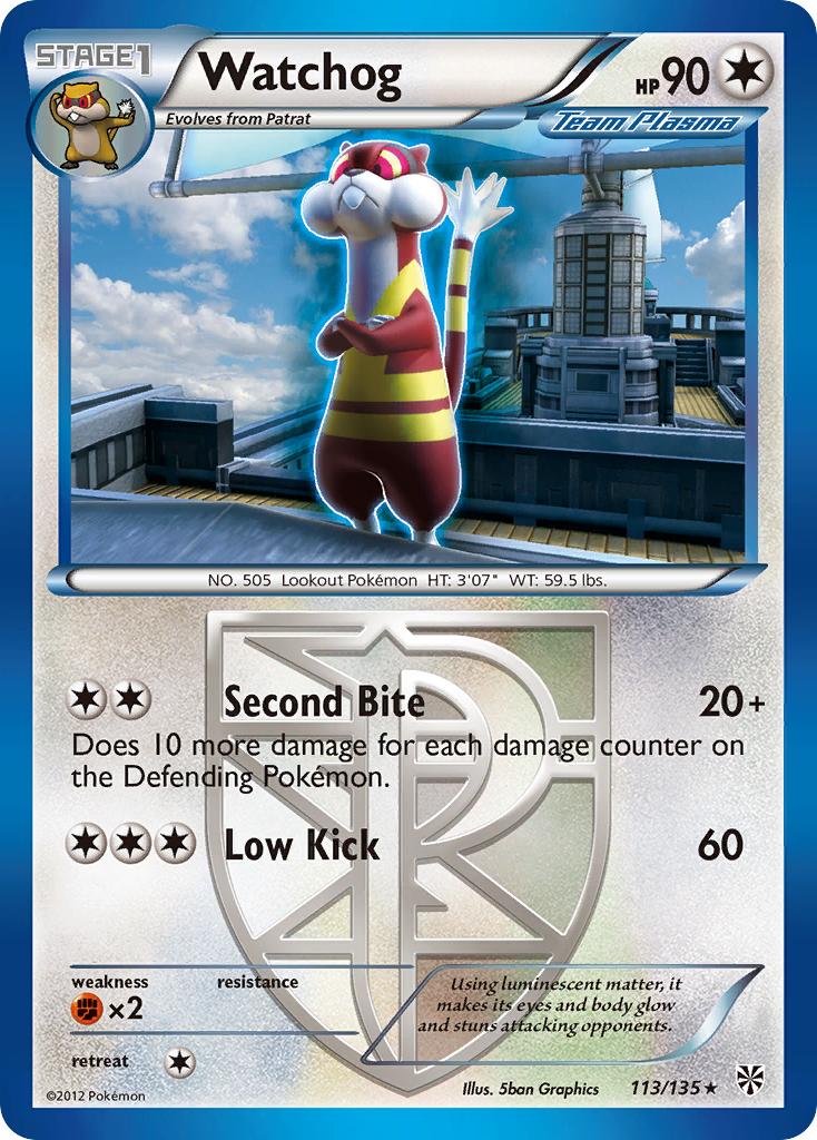 Watchog – Plasma Storm 113/135 Pokémon card