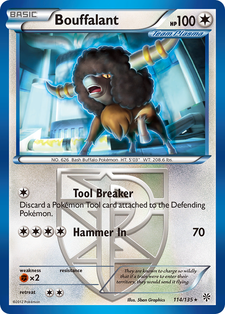 Bouffalant – Plasma Storm 114/135 Pokémon card