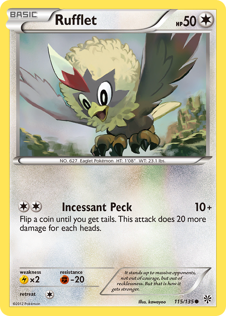 Rufflet – Plasma Storm 115/135 Pokémon card