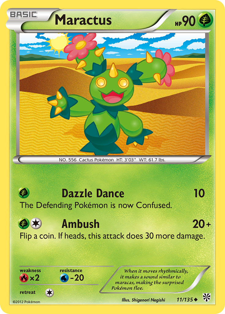 Maractus – Plasma Storm 11/135 Pokémon card