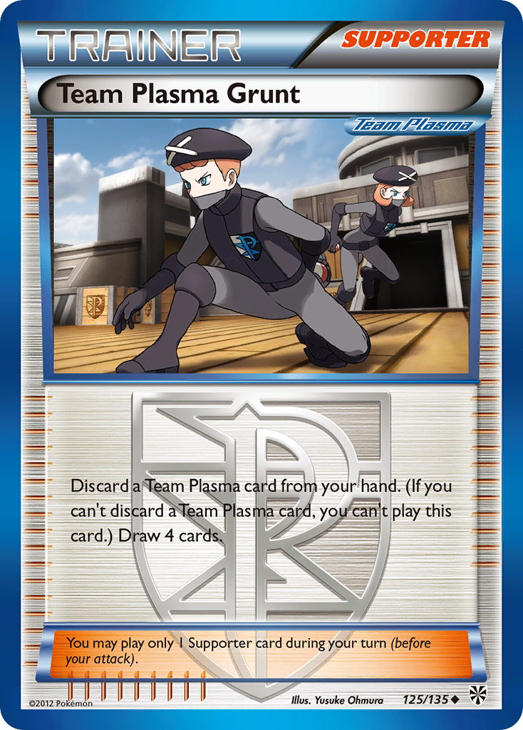Team Plasma Grunt – Plasma Storm 125/135 Pokémon card