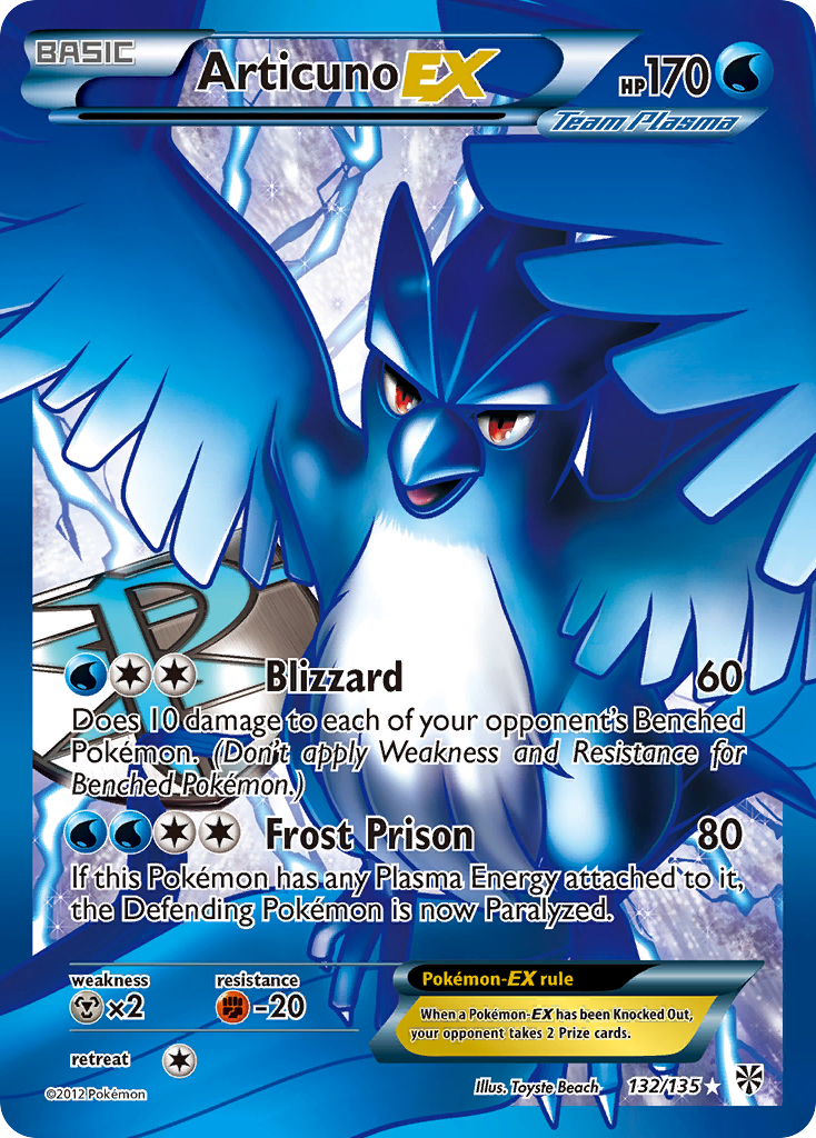 Articuno-EX – Plasma Storm 132/135 Pokémon card