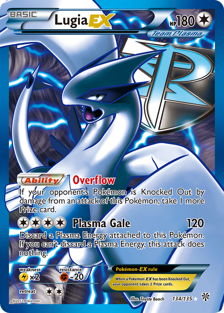 Lugia-EX – Plasma Storm 134/135 Pokémon card