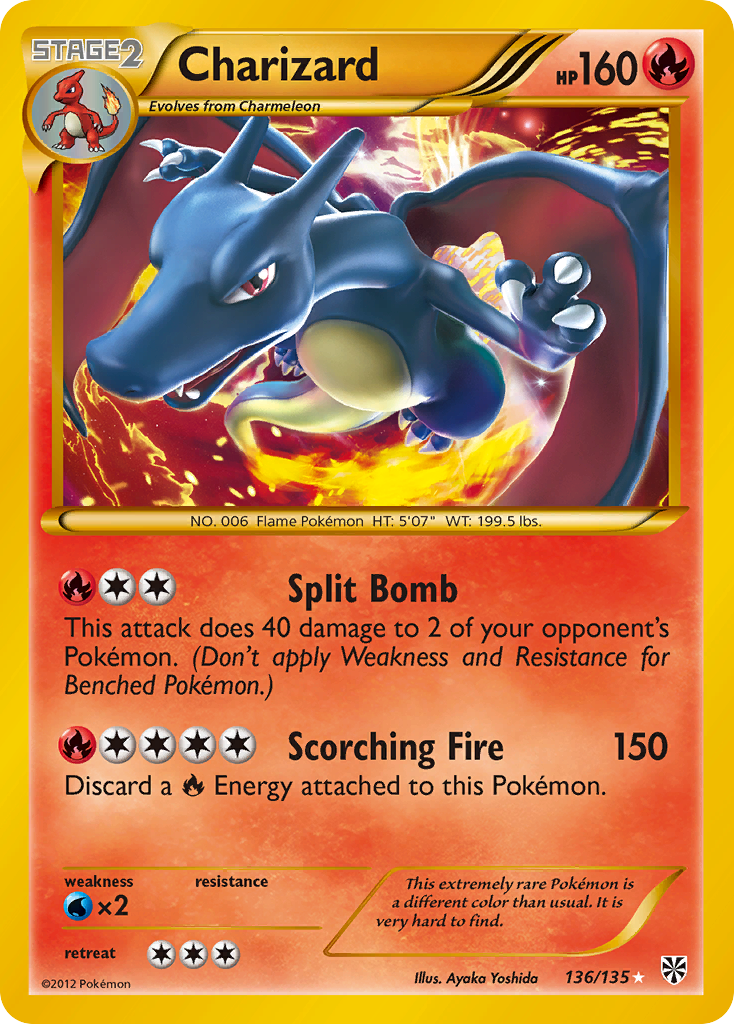 Charizard – Plasma Storm 136/135 Pokémon card