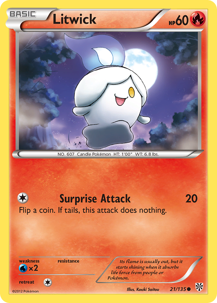 Litwick – Plasma Storm 21/135 Pokémon card