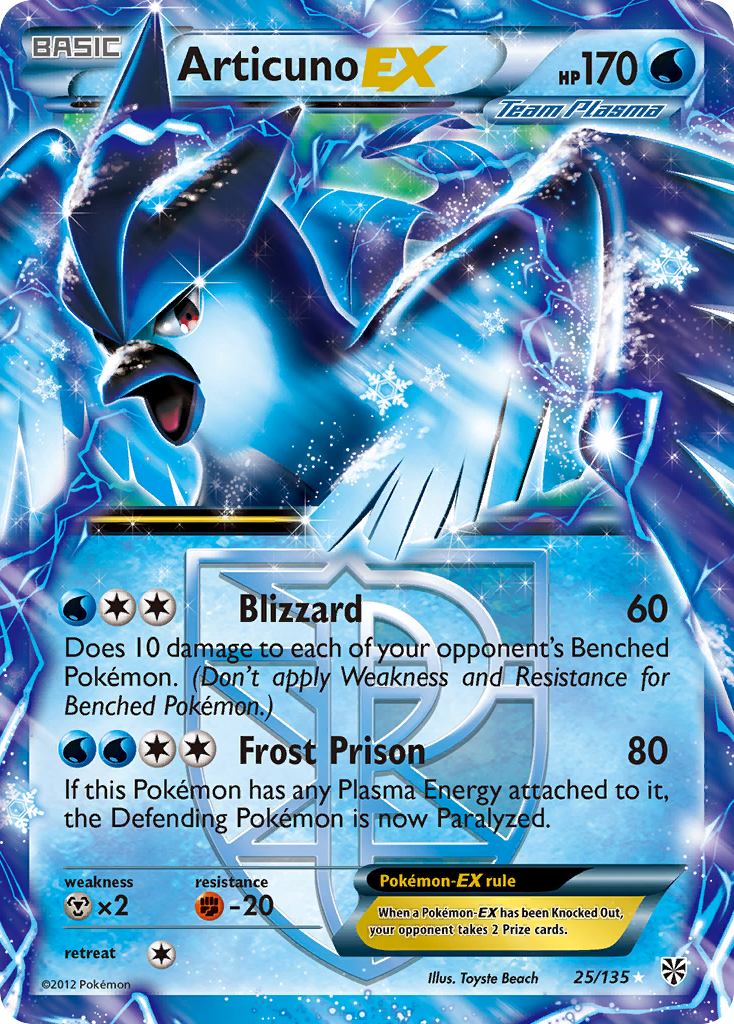 Articuno-EX – Plasma Storm 25/135 Pokémon card