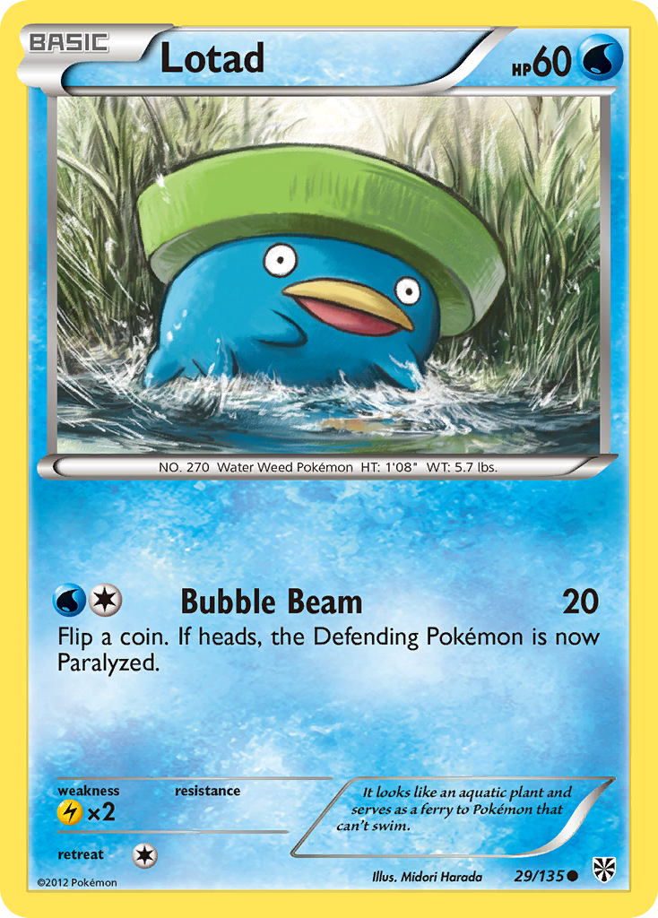 Lotad – Plasma Storm 29/135 Pokémon card