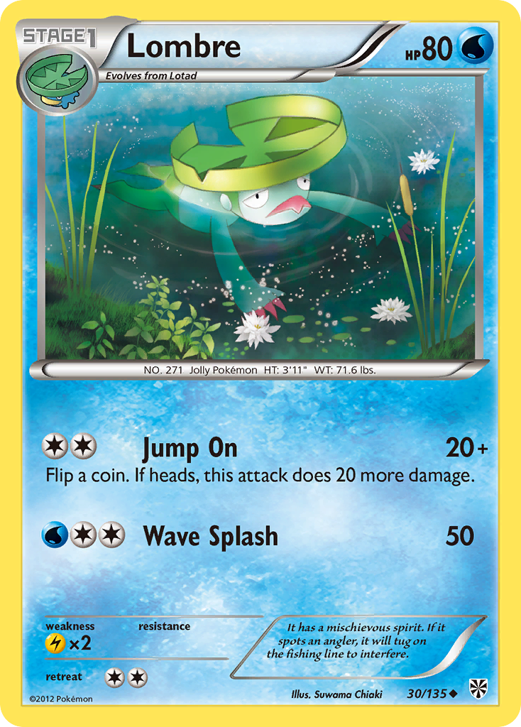 Lombre – Plasma Storm 30/135 Pokémon card