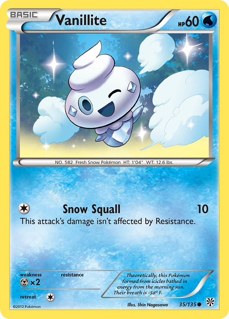Vanillite – Plasma Storm 35/135 Pokémon card