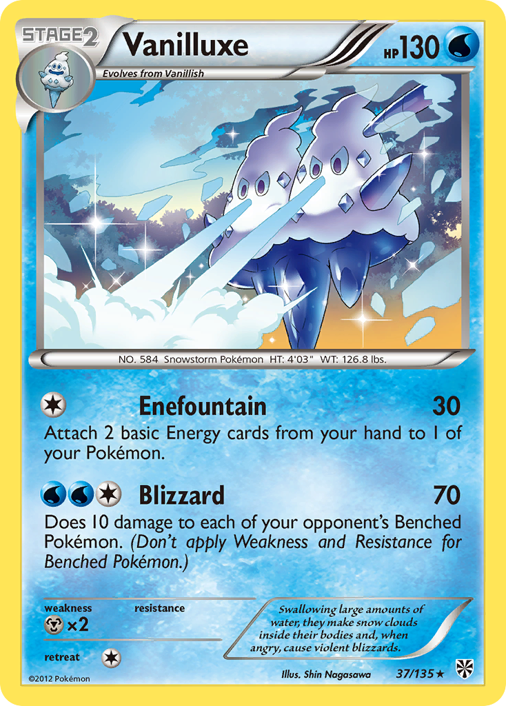 Vanilluxe – Plasma Storm 37/135 Pokémon card
