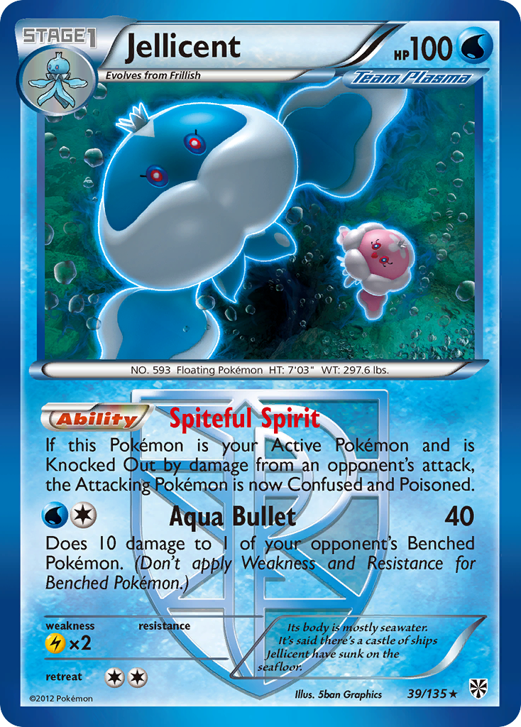Jellicent – Plasma Storm 39/135 Pokémon card