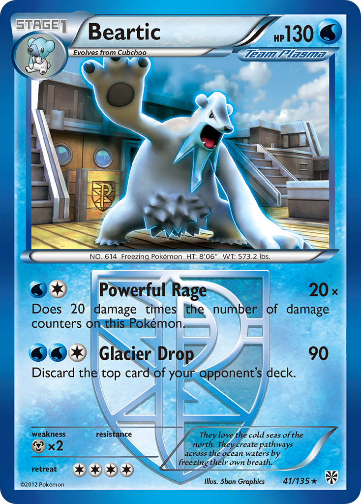 Beartic – Plasma Storm 41/135 Pokémon card