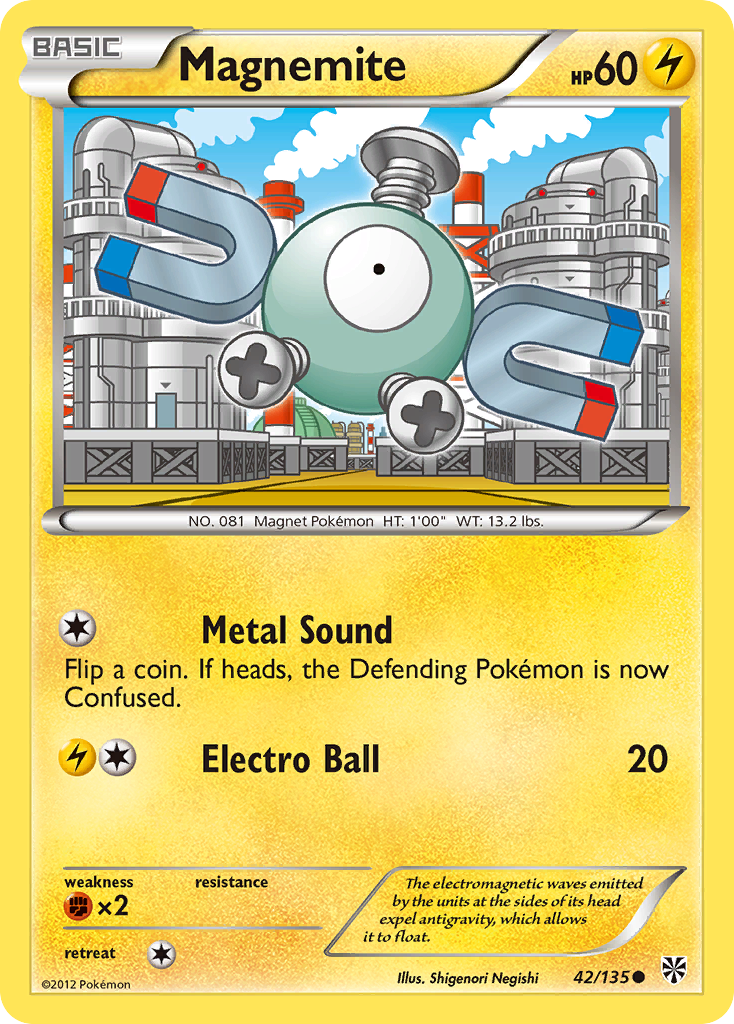 Magnemite – Plasma Storm 42/135 Pokémon card