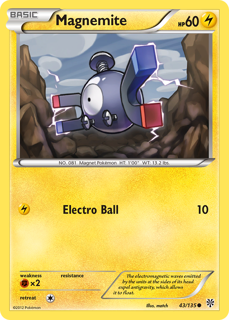 Magnemite – Plasma Storm 43/135 Pokémon card