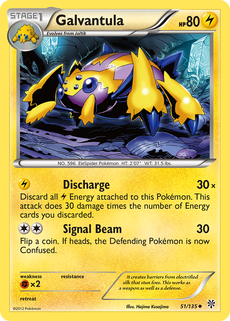 Galvantula – Plasma Storm 51/135 Pokémon card