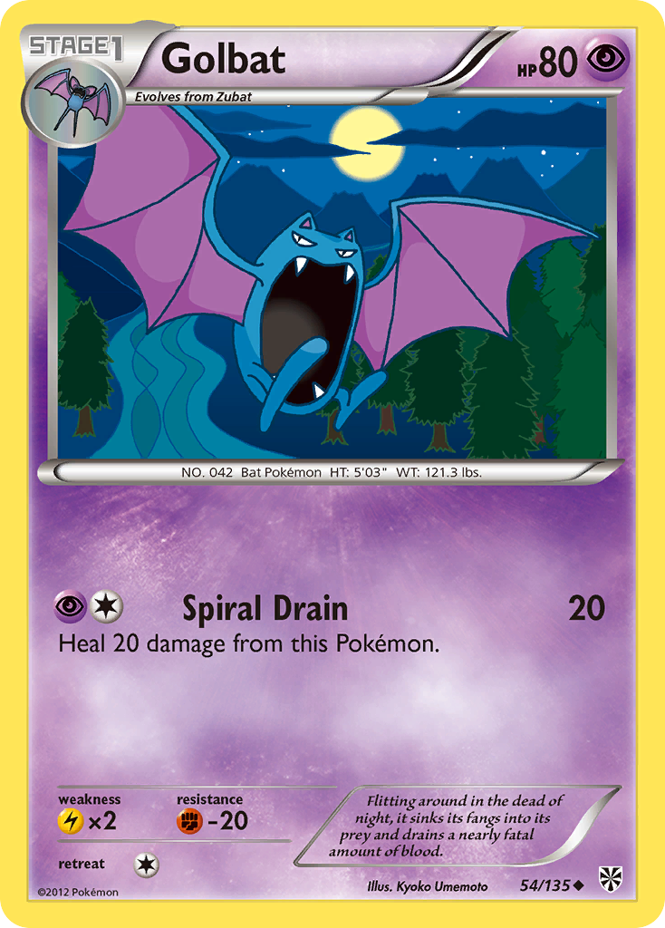 Golbat – Plasma Storm 54/135 Pokémon card