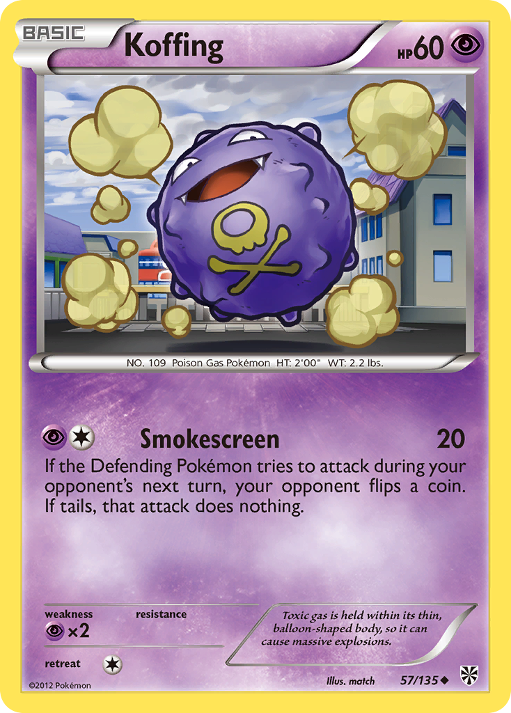 Koffing – Plasma Storm 57/135 Pokémon card