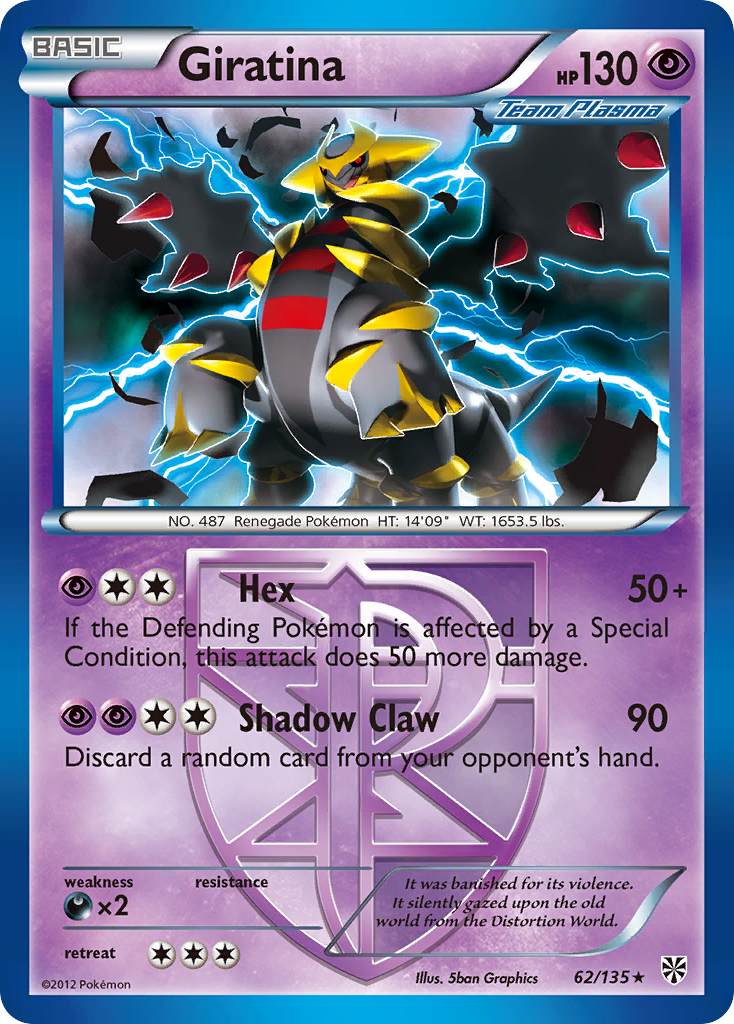 Giratina – Plasma Storm 62/135 Pokémon card