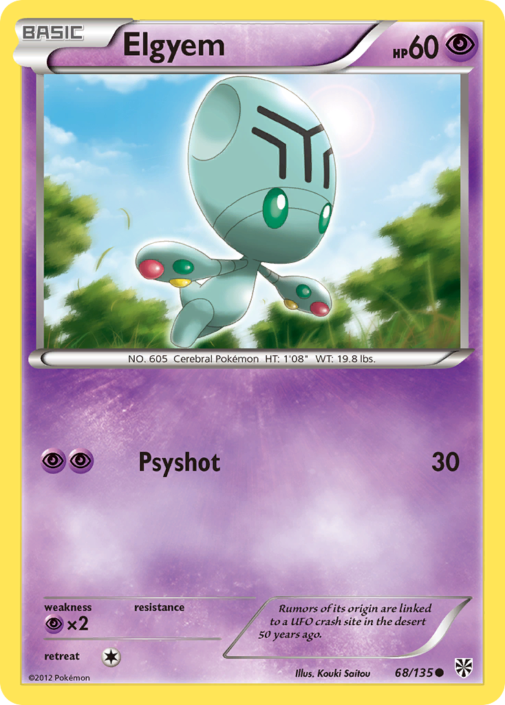 Elgyem – Plasma Storm 68/135 Pokémon card