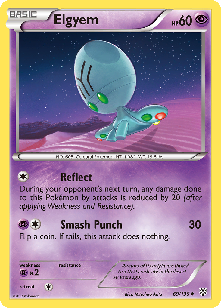Elgyem – Plasma Storm 69/135 Pokémon card