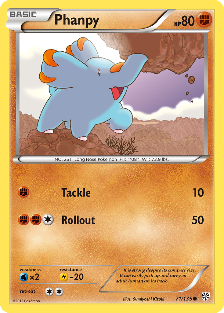 Phanpy – Plasma Storm 71/135 Pokémon card