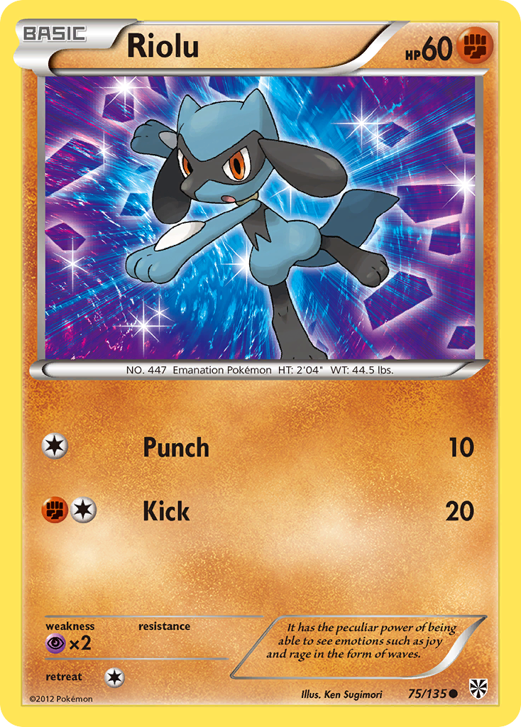 Riolu – Plasma Storm 75/135 Pokémon card