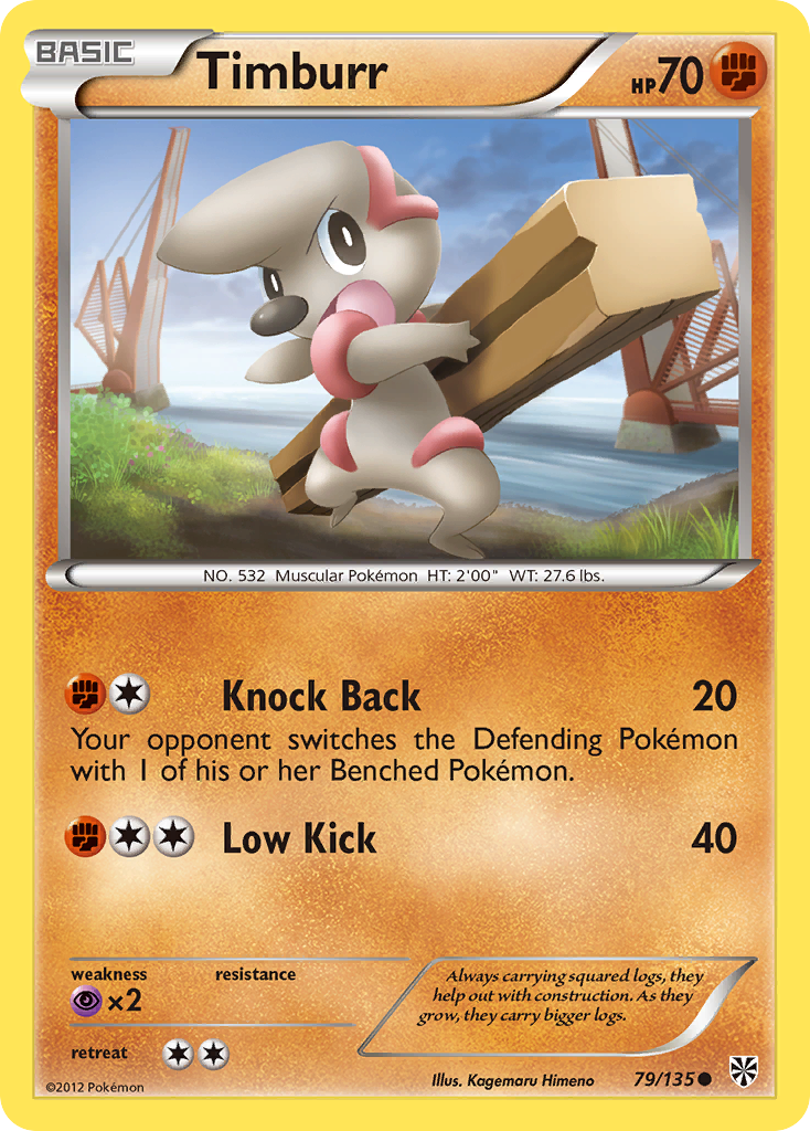 Timburr – Plasma Storm 79/135 Pokémon card