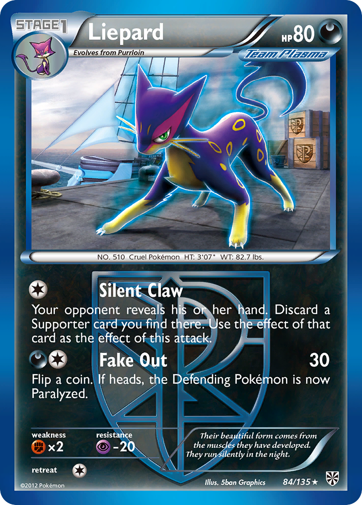 Liepard – Plasma Storm 84/135 Pokémon card