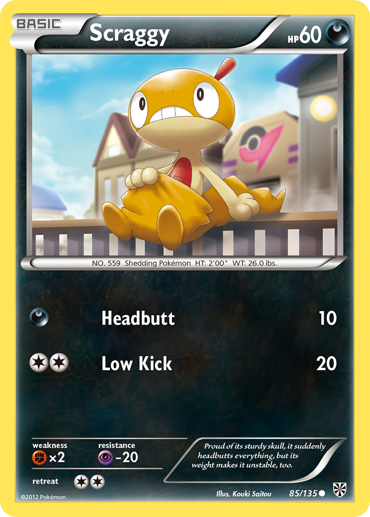 Scraggy – Plasma Storm 85/135 Pokémon card
