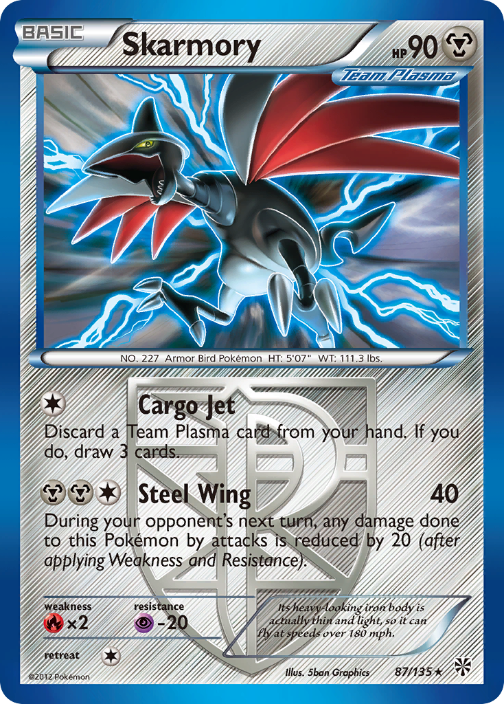 Skarmory – Plasma Storm 87/135 Pokémon card