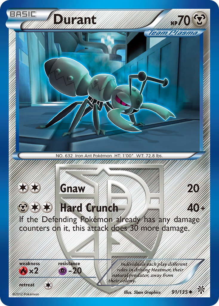Durant – Plasma Storm 91/135 Pokémon card