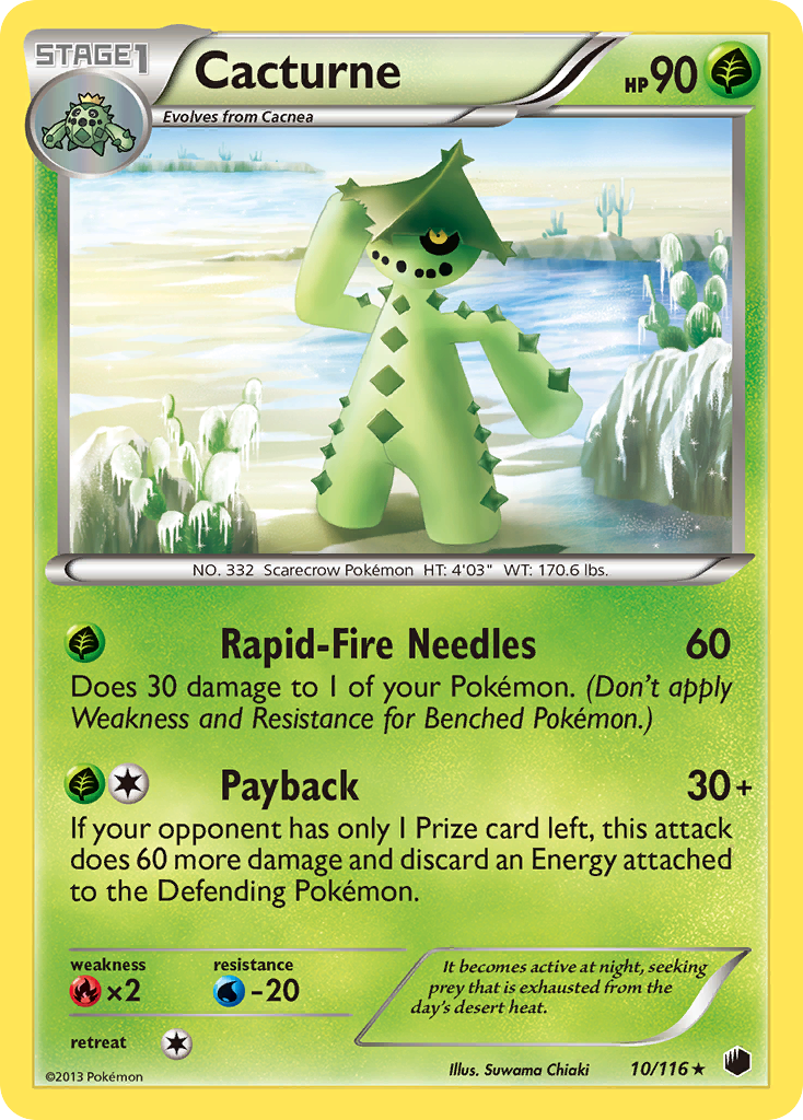 Cacturne – Plasma Freeze 10/116 Pokémon card