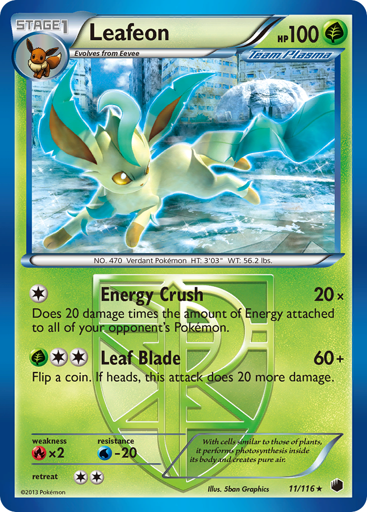 Leafeon – Plasma Freeze 11/116 Pokémon card