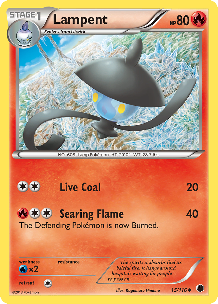Lampent – Plasma Freeze 15/116 Pokémon card