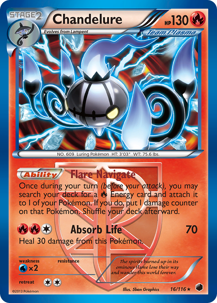 Chandelure – Plasma Freeze 16/116 Pokémon card