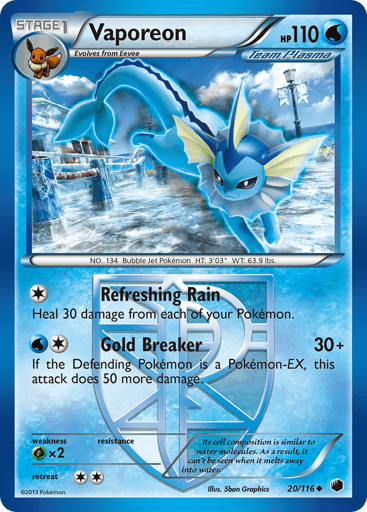 Vaporeon - Plasma Freeze 20