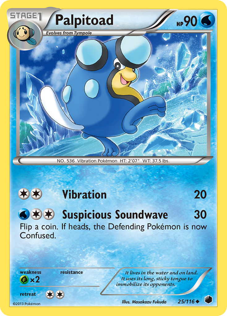 Palpitoad – Plasma Freeze 25/116 Pokémon card